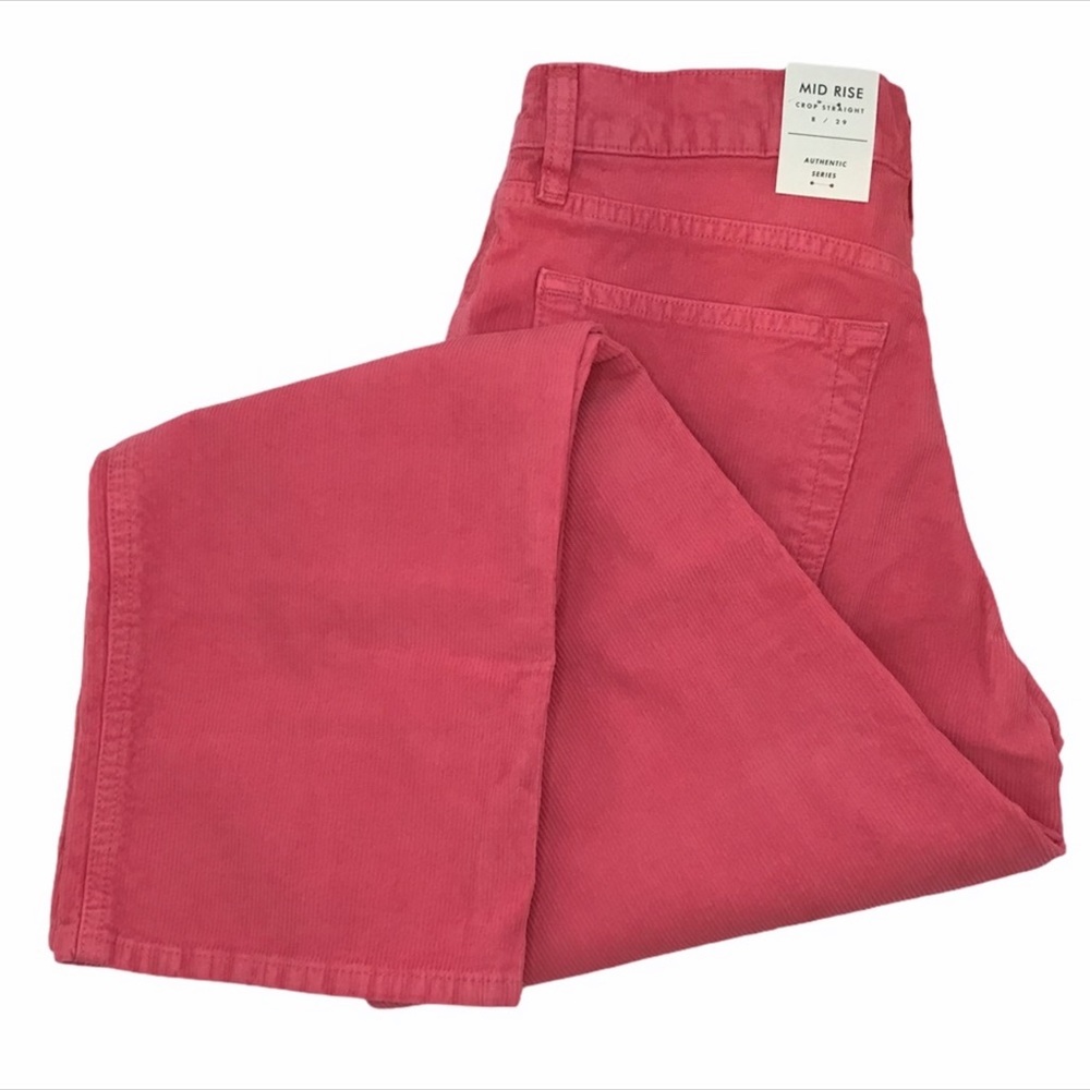 Lucky Jeans Corduroy Mid Rise Crop Straight NWT